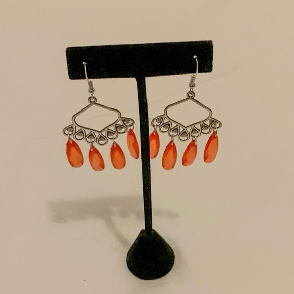 Studded Dangle Earrings - Picture 5 of 8